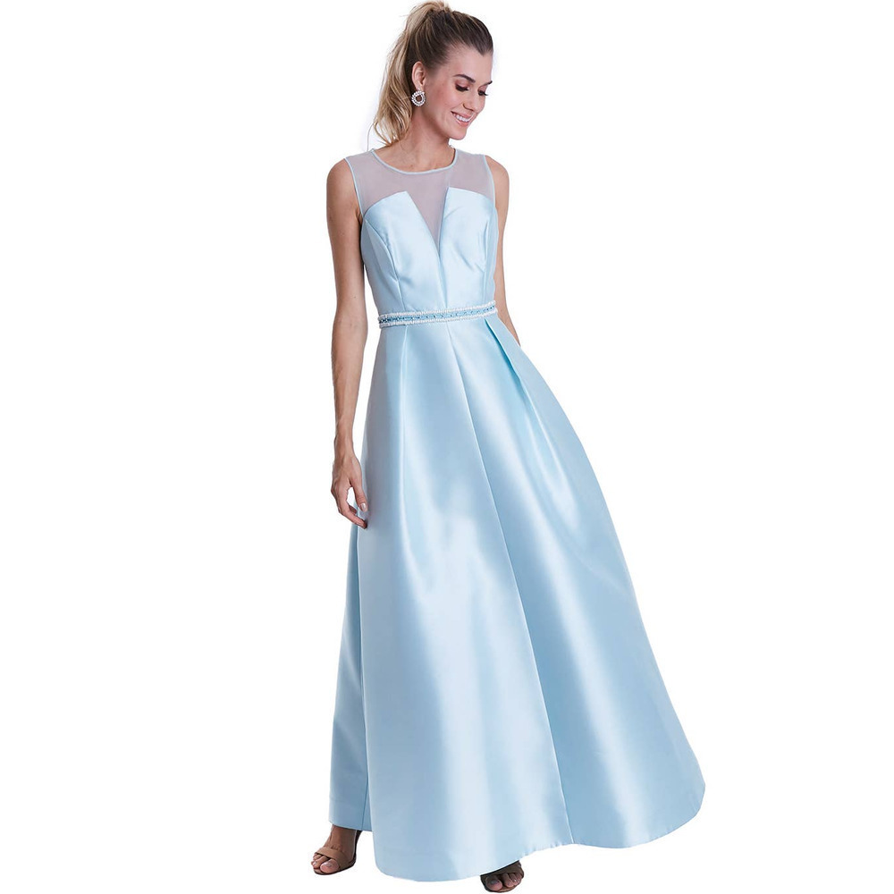 Nicole Miller embellished blue ball gown